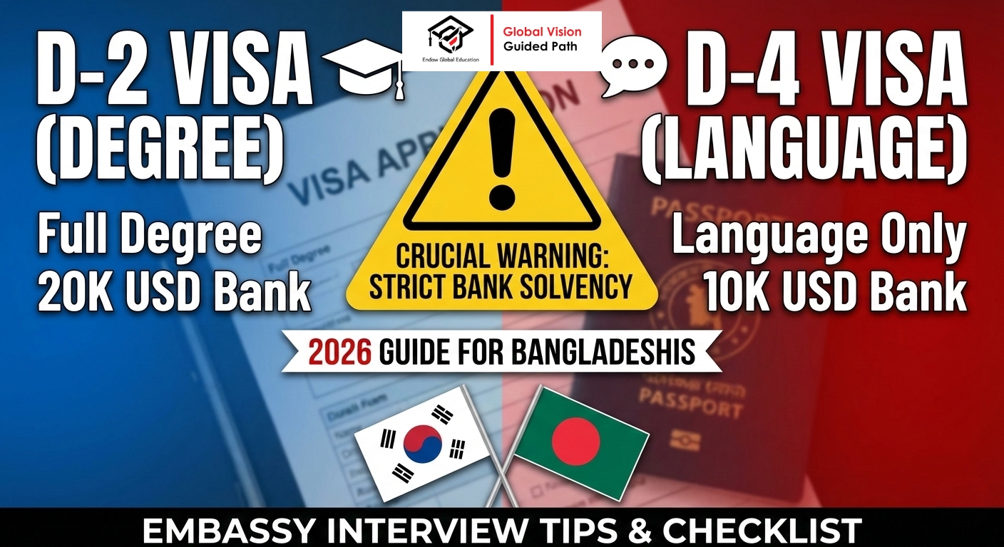 Korean Student Visa (D-2 vs. D-4): The 2026 Guide for Bangladeshis